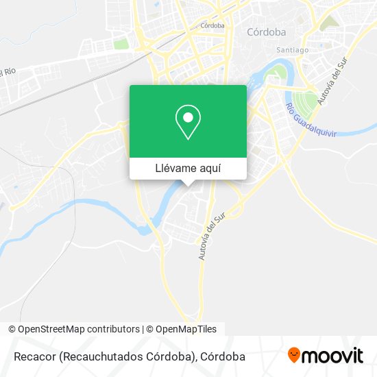 Mapa Recacor (Recauchutados Córdoba)