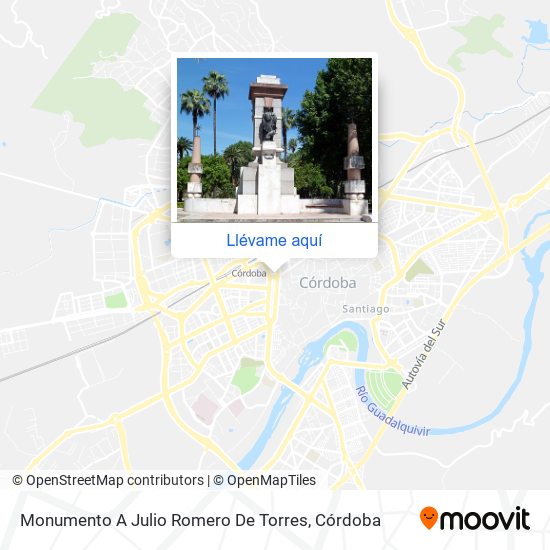 Mapa Monumento A Julio Romero De Torres