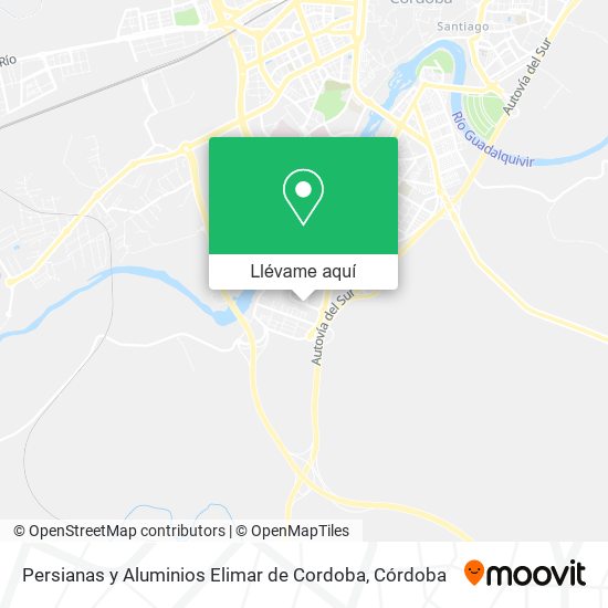 Mapa Persianas y Aluminios Elimar de Cordoba