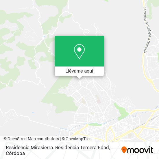 Mapa Residencia Mirasierra. Residencia Tercera Edad