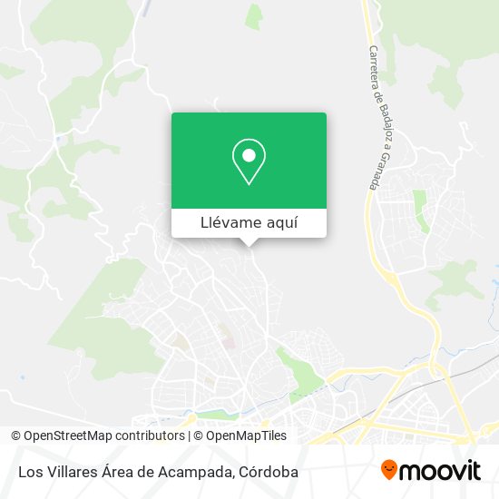 Mapa Los Villares Área de Acampada