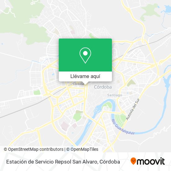 Mapa Estación de Servicio Repsol San Alvaro