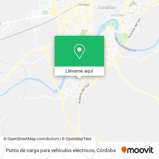 Mapa Punto de carga para vehículos eléctricos