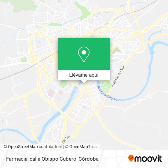 Mapa Farmacia, calle Obispo Cubero