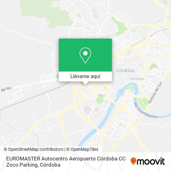 Mapa EUROMASTER Autocentro Aeropuerto Córdoba CC Zoco Parking