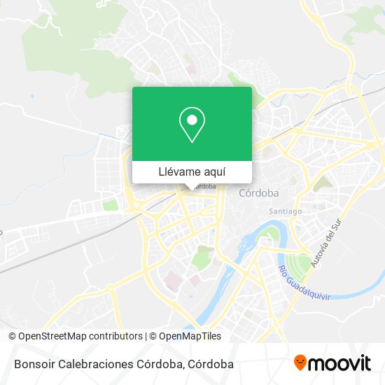 Mapa Bonsoir Calebraciones Córdoba