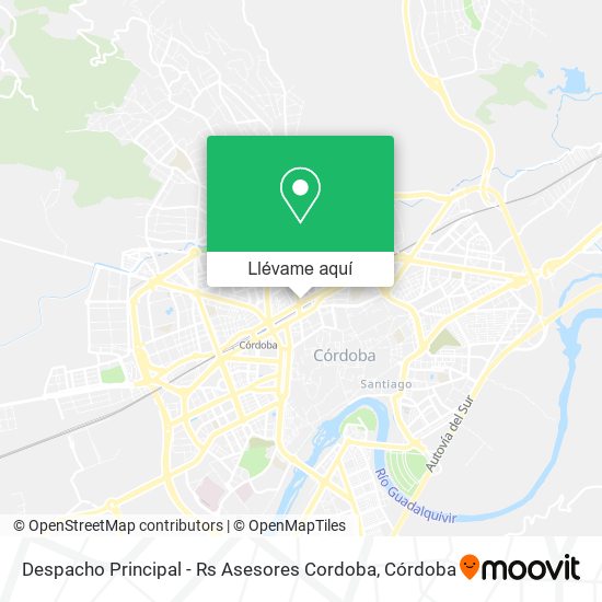 Mapa Despacho Principal - Rs Asesores Cordoba