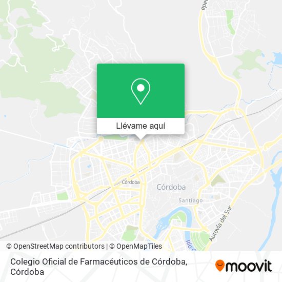 Mapa Colegio Oficial de Farmacéuticos de Córdoba