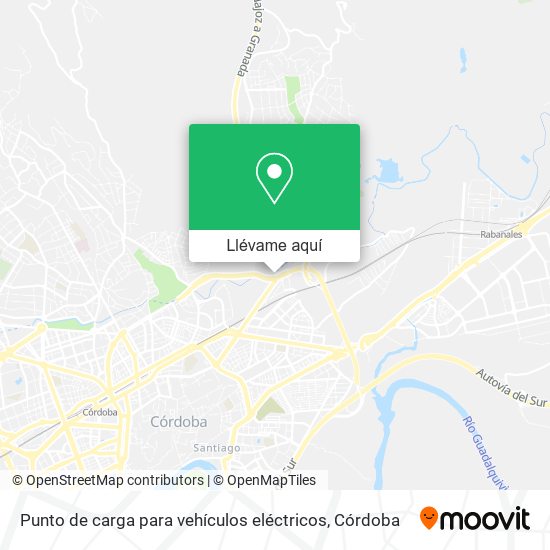 Mapa Punto de carga para vehículos eléctricos