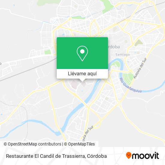 Mapa Restaurante El Candil de Trassierra