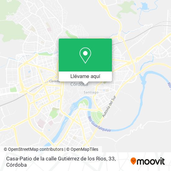 Mapa Casa-Patio de la calle Gutiérrez de los Rios, 33