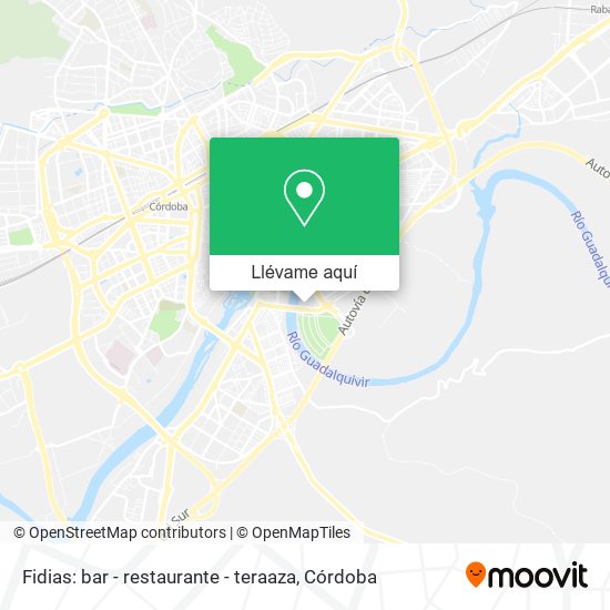 Mapa Fidias: bar - restaurante - teraaza