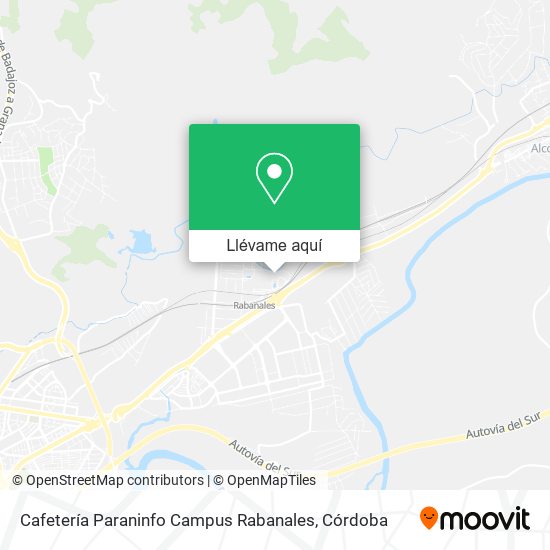 Mapa Cafetería Paraninfo Campus Rabanales