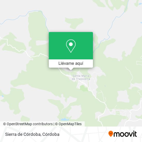 Mapa Sierra de Córdoba