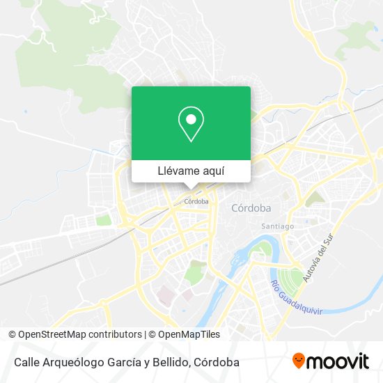 Mapa Calle Arqueólogo García y Bellido