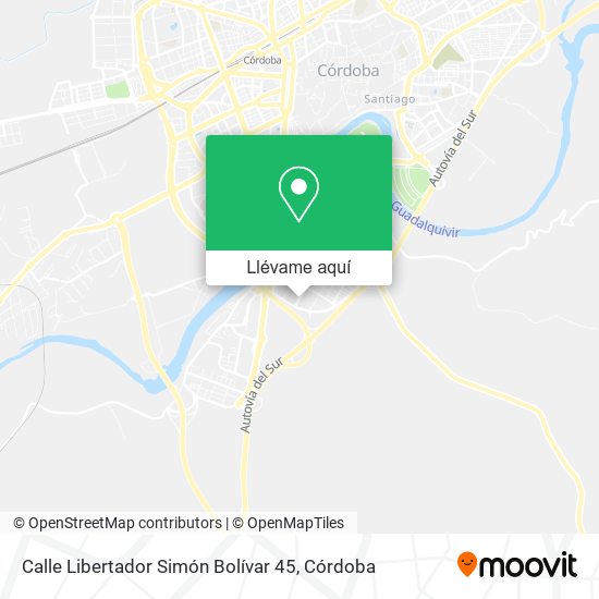Mapa Calle Libertador Simón Bolívar 45