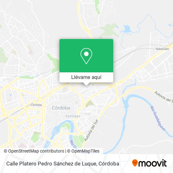 Mapa Calle Platero Pedro Sánchez de Luque