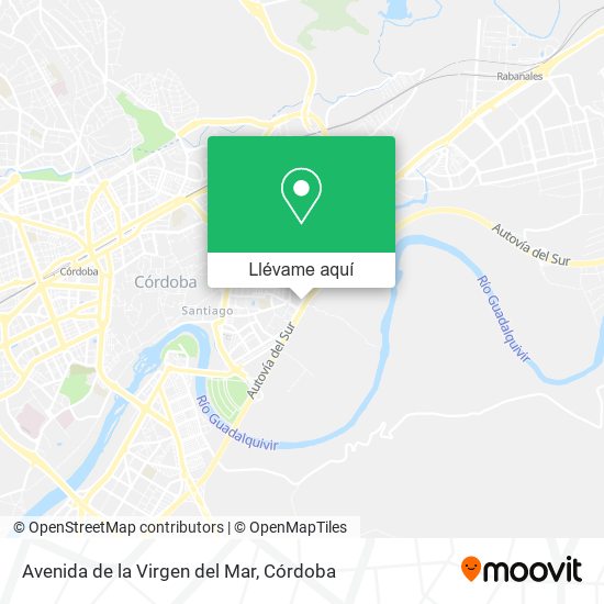 Mapa Avenida de la Virgen del Mar