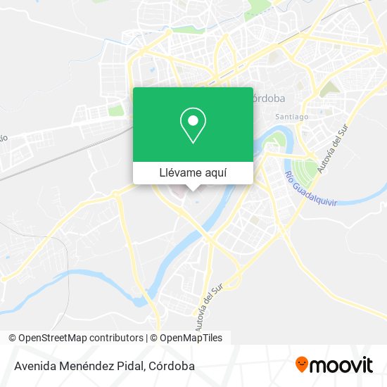 Mapa Avenida Menéndez Pidal