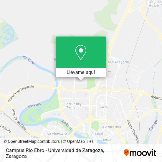 Mapa Campus Río Ebro - Universidad de Zaragoza