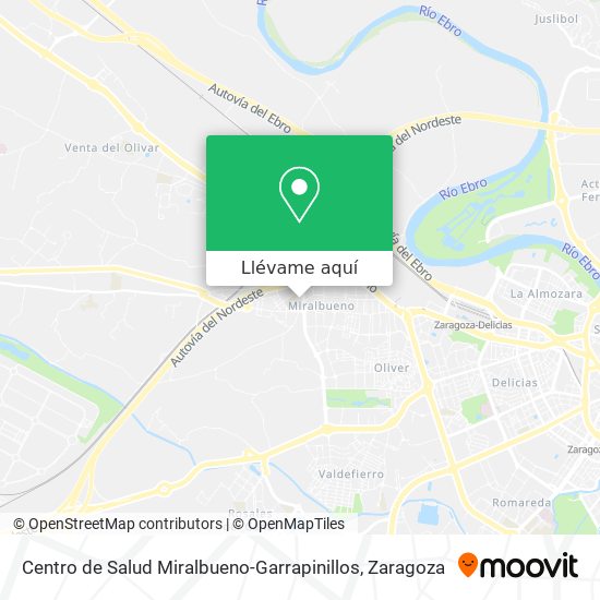 Mapa Centro de Salud Miralbueno-Garrapinillos