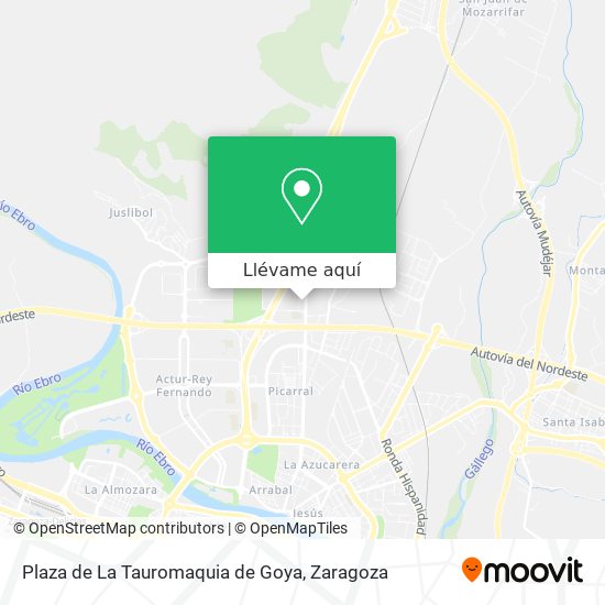 Mapa Plaza de La Tauromaquia de Goya