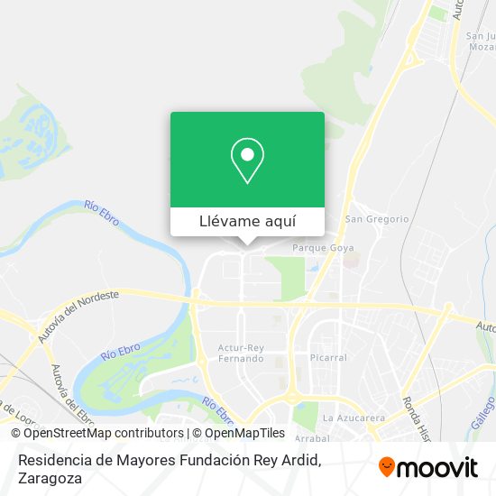 Mapa Residencia de Mayores Fundación Rey Ardid