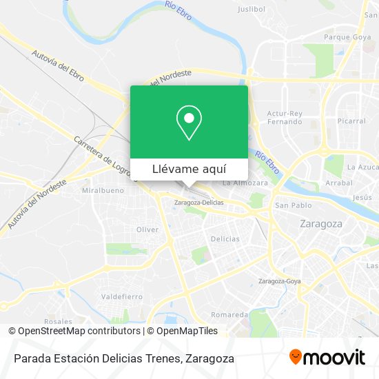 Mapa Parada Estación Delicias Trenes