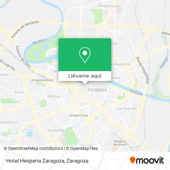 Mapa Hotel Hesperia Zaragoza