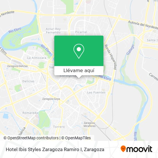 Mapa Hotel Ibis Styles Zaragoza Ramiro I