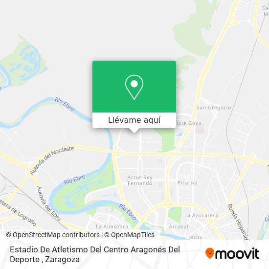 Mapa Estadio De Atletismo Del Centro Aragonés Del Deporte