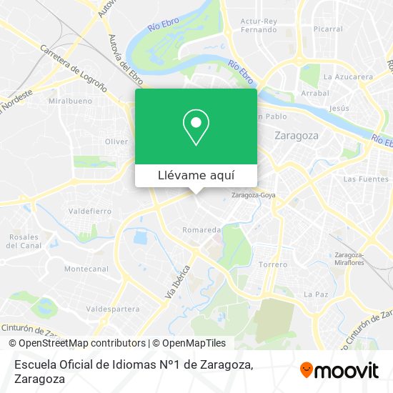 Mapa Escuela Oficial de Idiomas Nº1 de Zaragoza
