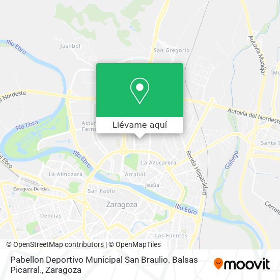 Mapa Pabellon Deportivo Municipal San Braulio. Balsas Picarral.