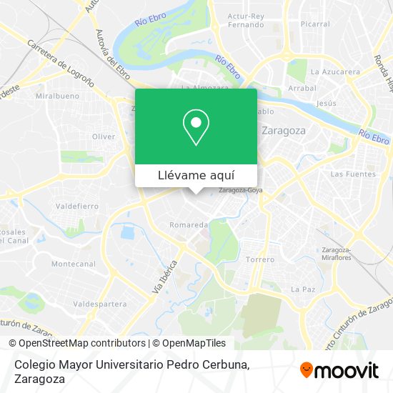 Mapa Colegio Mayor Universitario Pedro Cerbuna