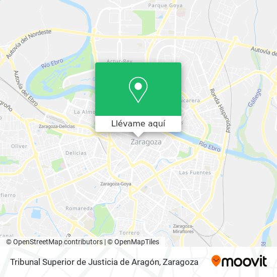 Mapa Tribunal Superior de Justicia de Aragón