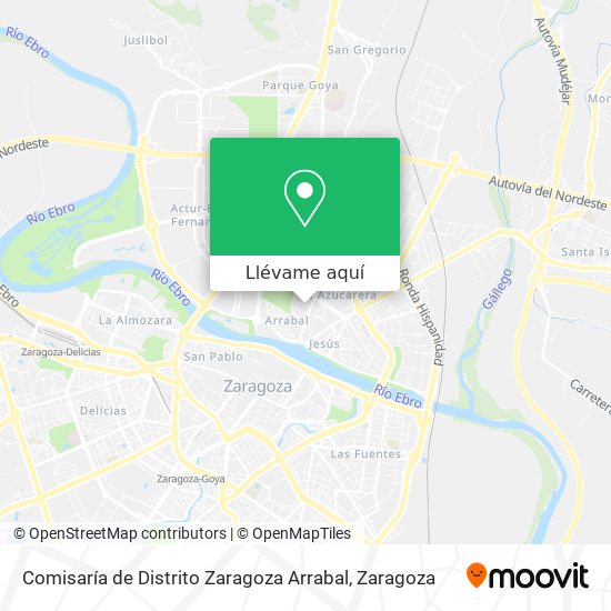 Mapa Comisaría de Distrito Zaragoza Arrabal