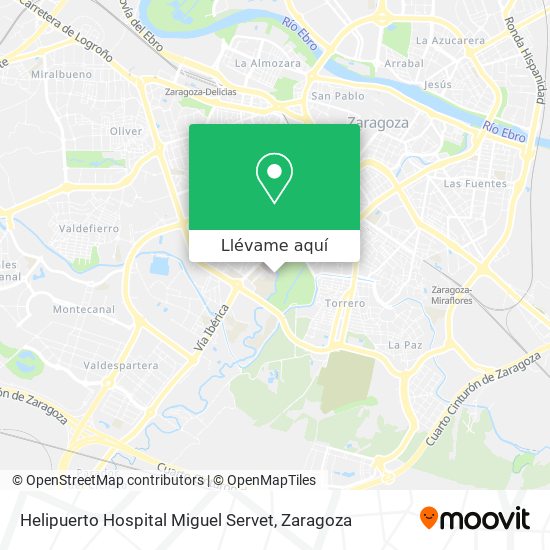 Mapa Helipuerto Hospital Miguel Servet