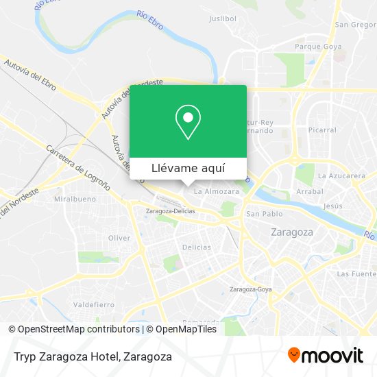 Mapa Tryp Zaragoza Hotel