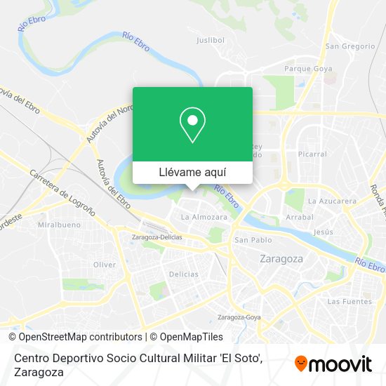 Mapa Centro Deportivo Socio Cultural Militar 'El Soto'