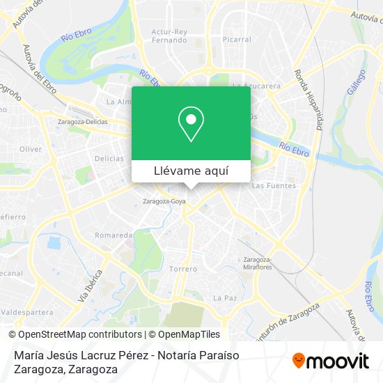 Mapa María Jesús Lacruz Pérez - Notaría Paraíso Zaragoza