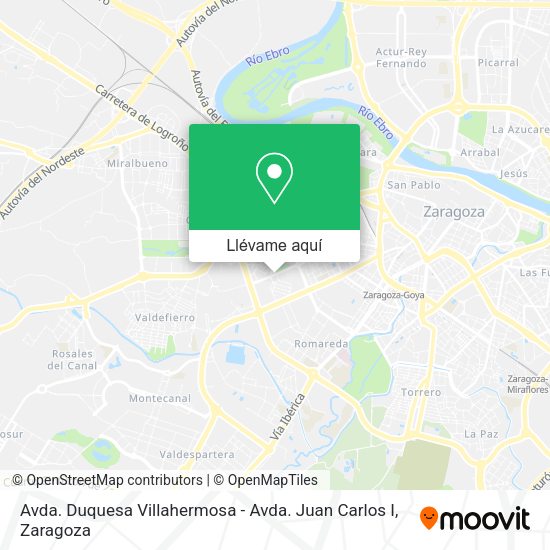 Mapa Avda. Duquesa Villahermosa - Avda. Juan Carlos I