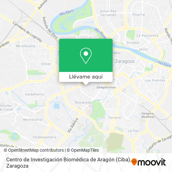 Mapa Centro de Investigación Biomédica de Aragón (Ciba)
