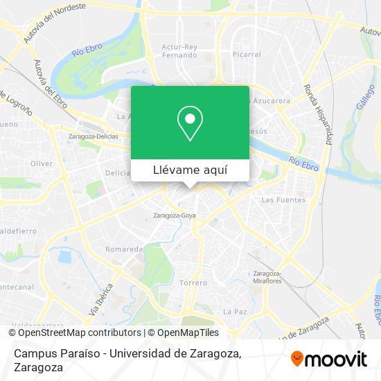 Mapa Campus Paraíso - Universidad de Zaragoza