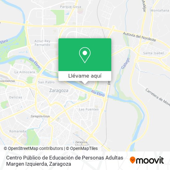 Mapa Centro Público de Educación de Personas Adultas Margen Izquierda