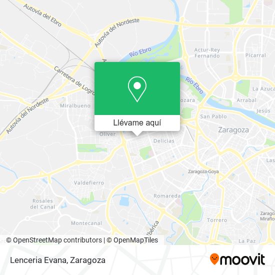 Mapa Lenceria Evana