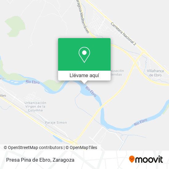 Mapa Presa Pina de Ebro