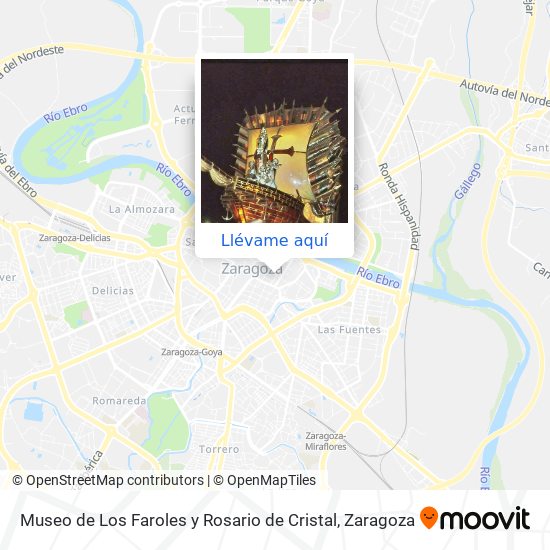 Mapa Museo de Los Faroles y Rosario de Cristal