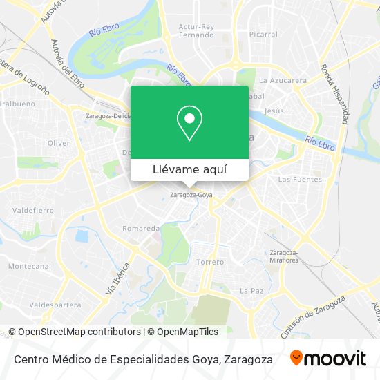 Mapa Centro Médico de Especialidades Goya
