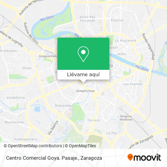 Mapa Centro Comercial Goya. Pasaje.