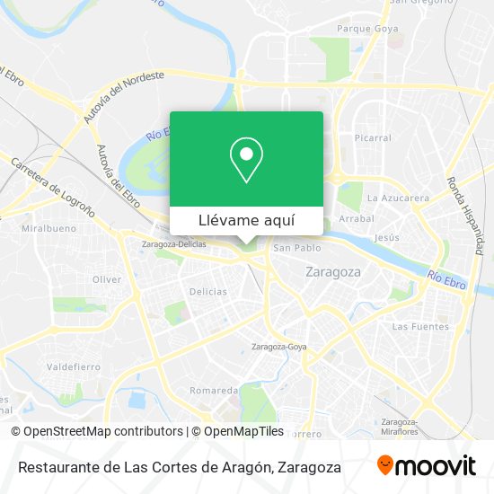 Mapa Restaurante de Las Cortes de Aragón